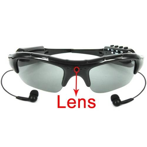 Easy 2 Button Control 2GB Sun Glasses Spy Camera with MP3 Player Function - Click Image to Close